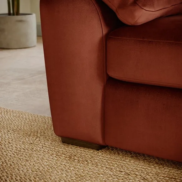 Milton Matte Velvet Corner Chaise Sofa 5