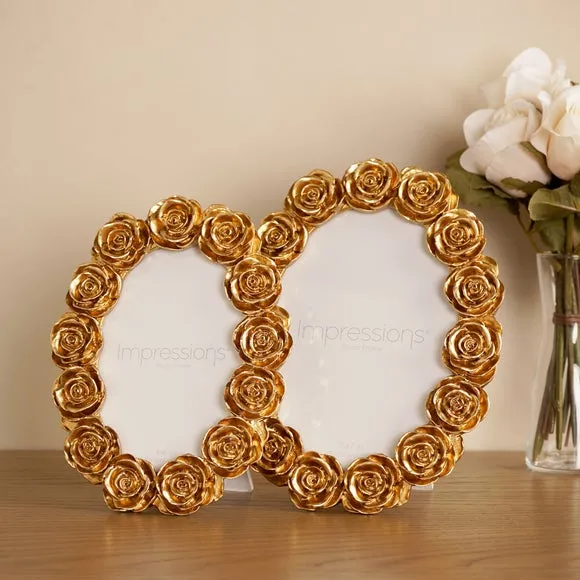 Impressions Rose Resin Oval Photo Frame 5