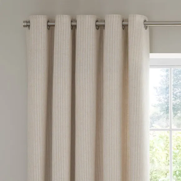 Tiny Stripe Eyelet Curtains 1