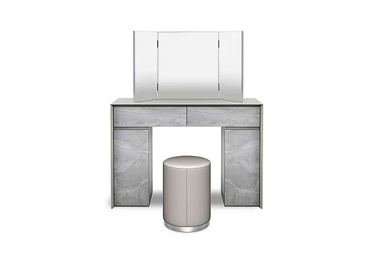 Grigio Dressing Table with Stool and Mirror