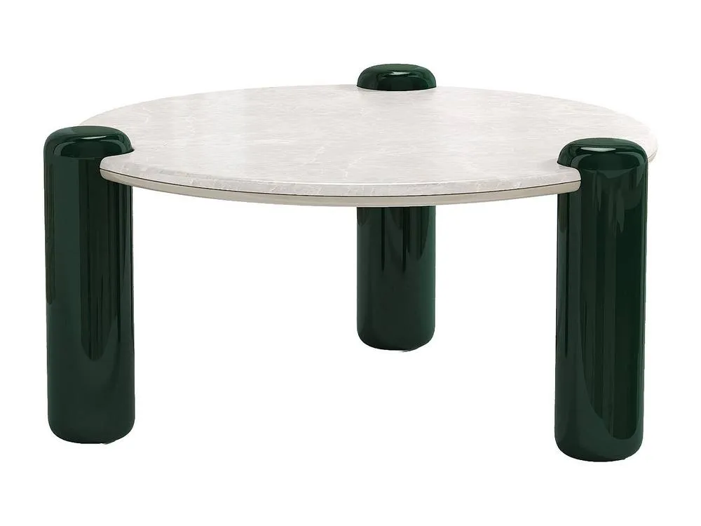 Vente-unique Marble & MDF Coffee Table - Beige & Green - NARODI in White 5