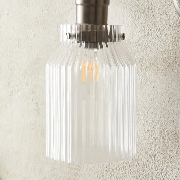 Tobias Ribbed 2 Light Bathroom Wall Light 3