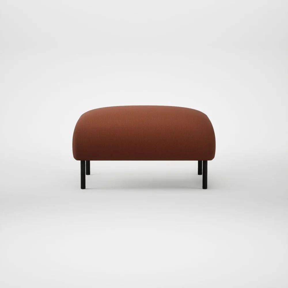 Heal's Alto Ottoman Smart Cotton Linen Rust Black Feet 1