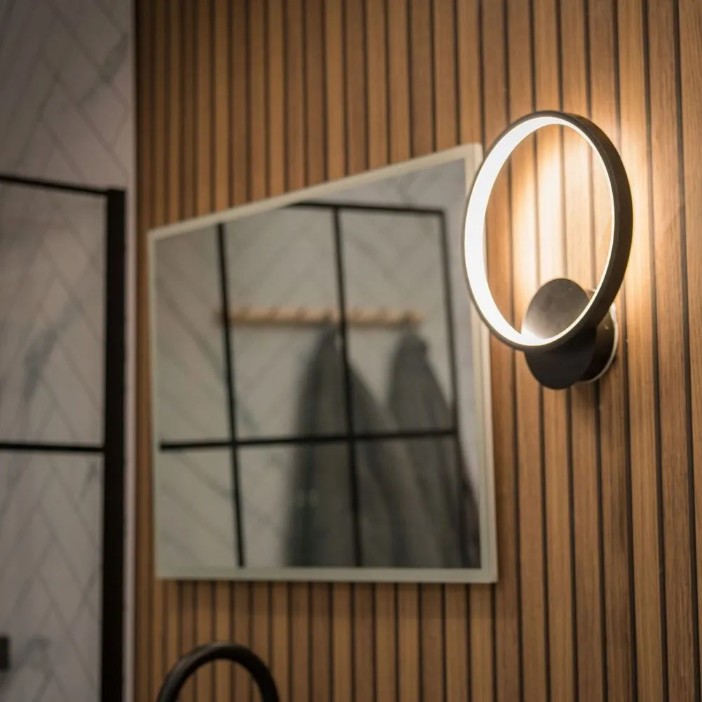 ValueLights Infinity Matte Black Loop Integrated LED Wall Lamp Light 2