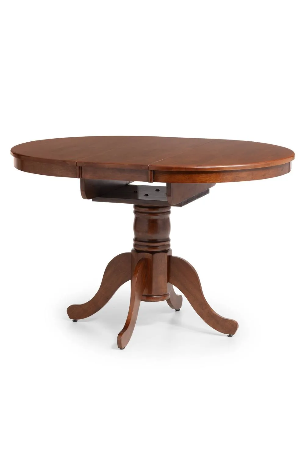 Julian Bowen Canterbury Round to Oval Extending 4-6 Seater Dining Table in Dark Brown 4
