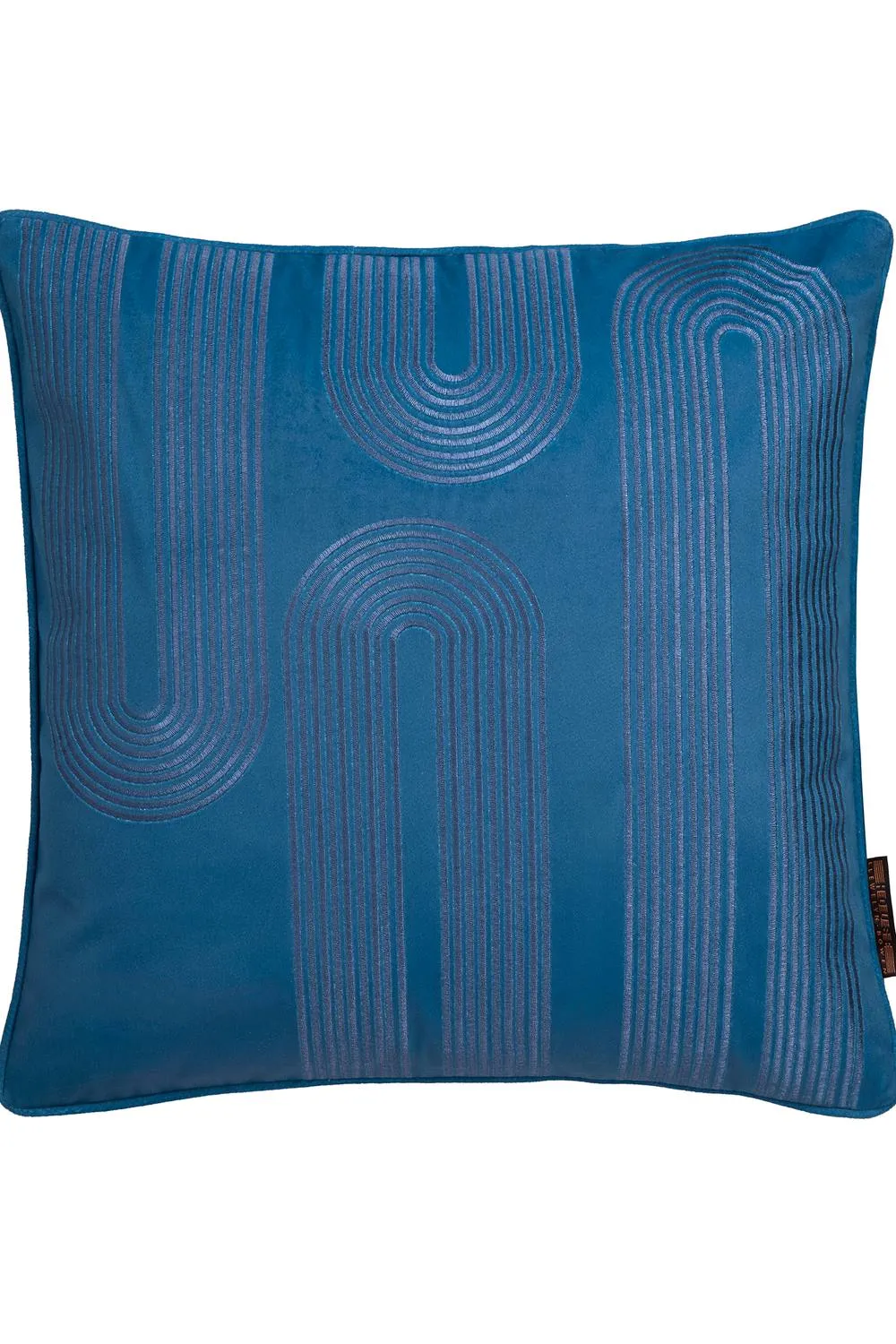Laurence Llewelyn-Bowen 'Diva Embroidery' Velvet Filled Cushion in Teal 2