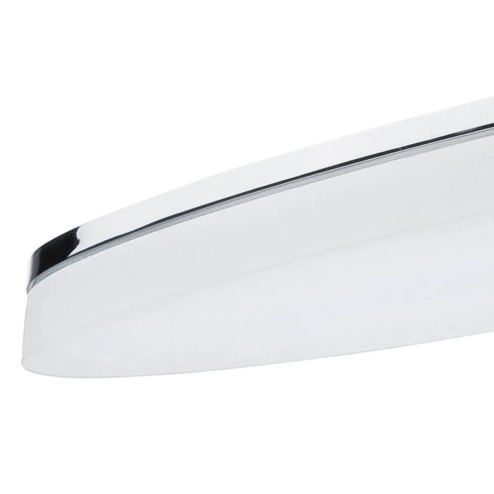 Netlighting Ola Wall Lamp 6W LED Oval 3000K IP44 450lm Chrome Frosted Acrylic in Silver 5