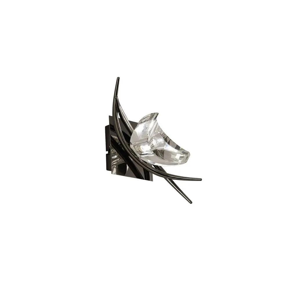 Netlighting Eclipse Wall Lamp Switched 1 Light G9 Black Chrome