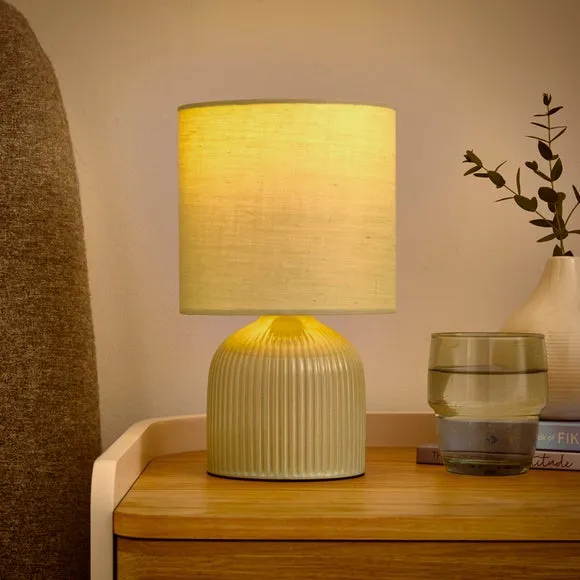 Hebe Ribbed Ceramic Table Lamp 2