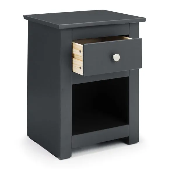 Radley 1 Drawer Bedside Table, Dark Grey & Pine 3