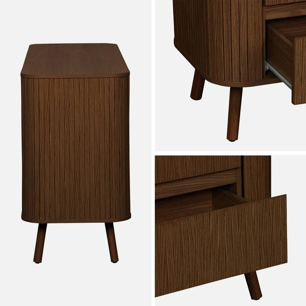 sweeek 6-drawer chest, natural striated decor in Dark Brown 6