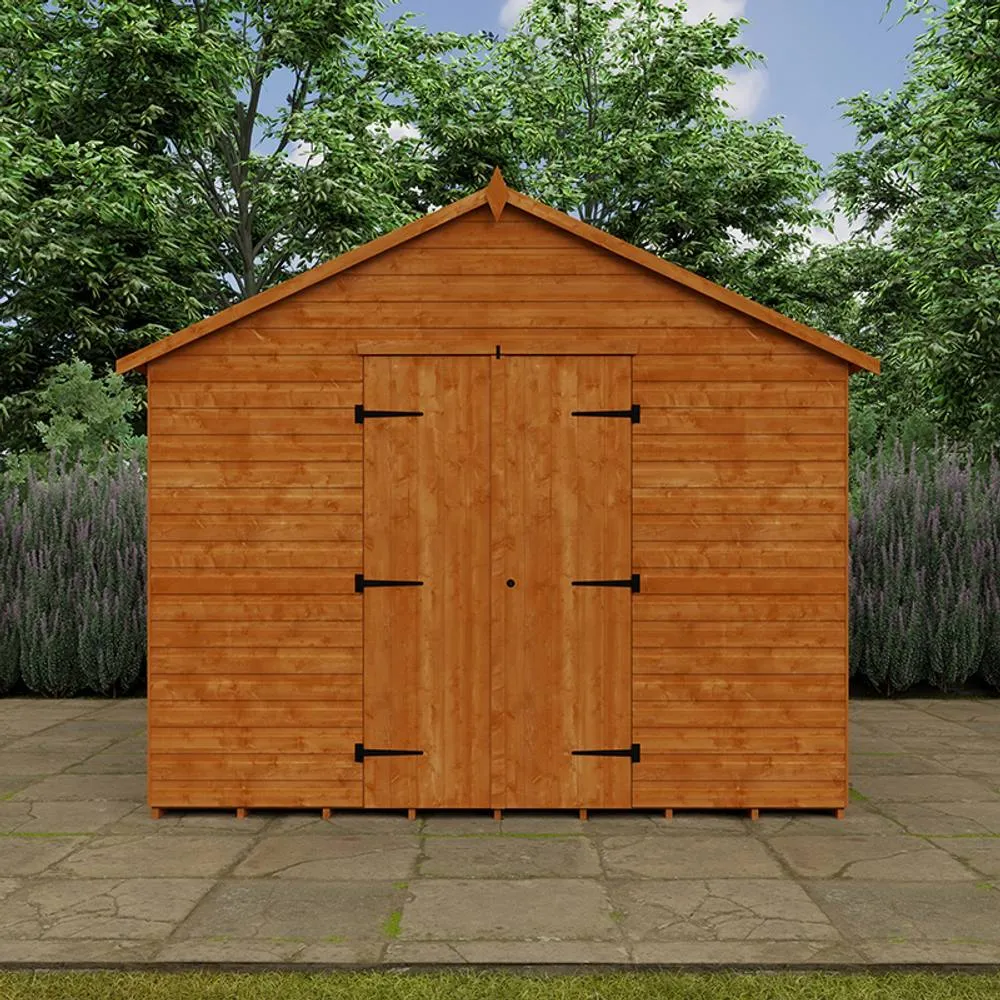Buttercup Farm 12 x 10 Feet Xl Workshop 12mm Shed - L355 x W295 x H268.5 cm in Burnt Orange 5