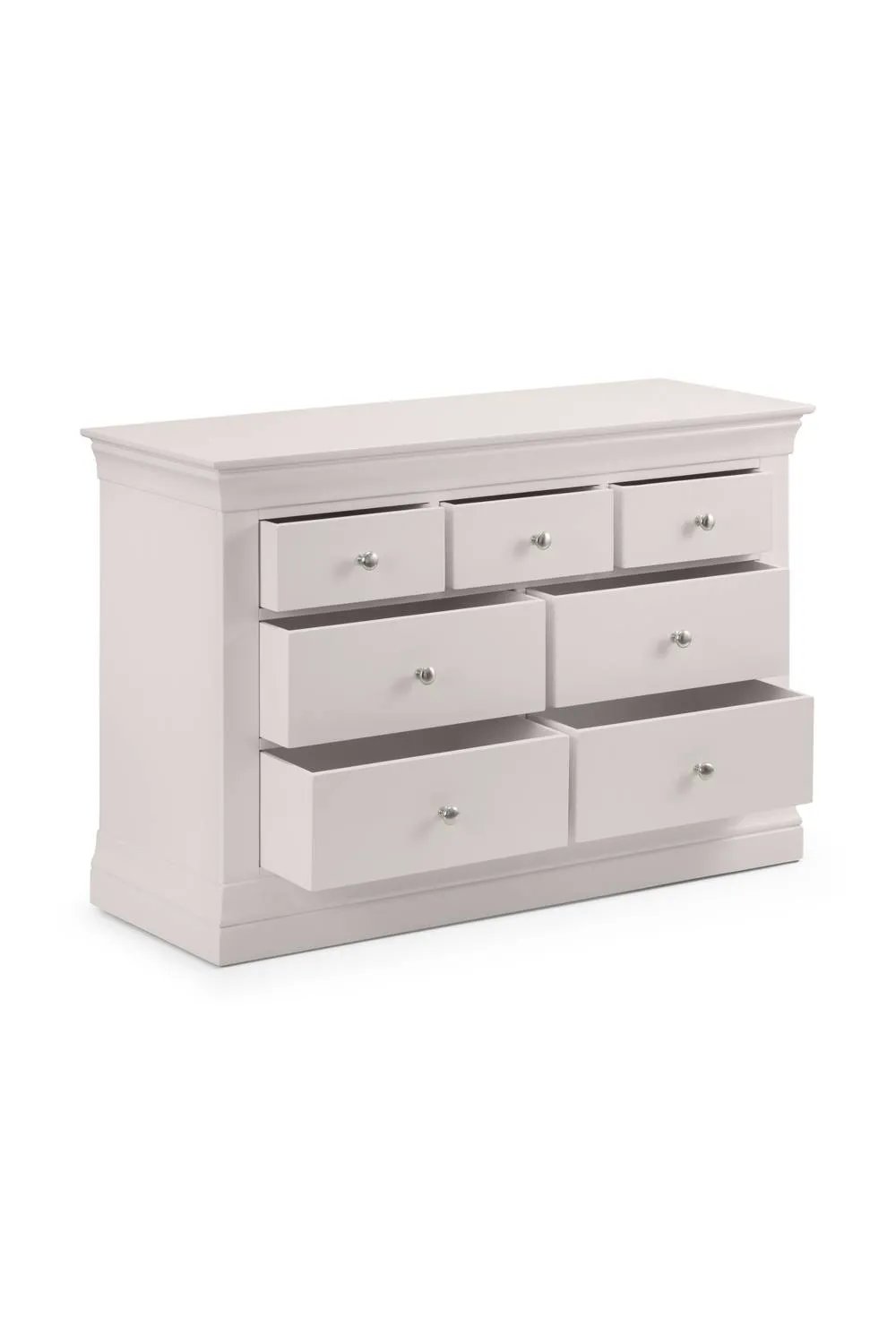 Julian Bowen Clermont 7 Drawer Chest (4+3) in Light Grey 4