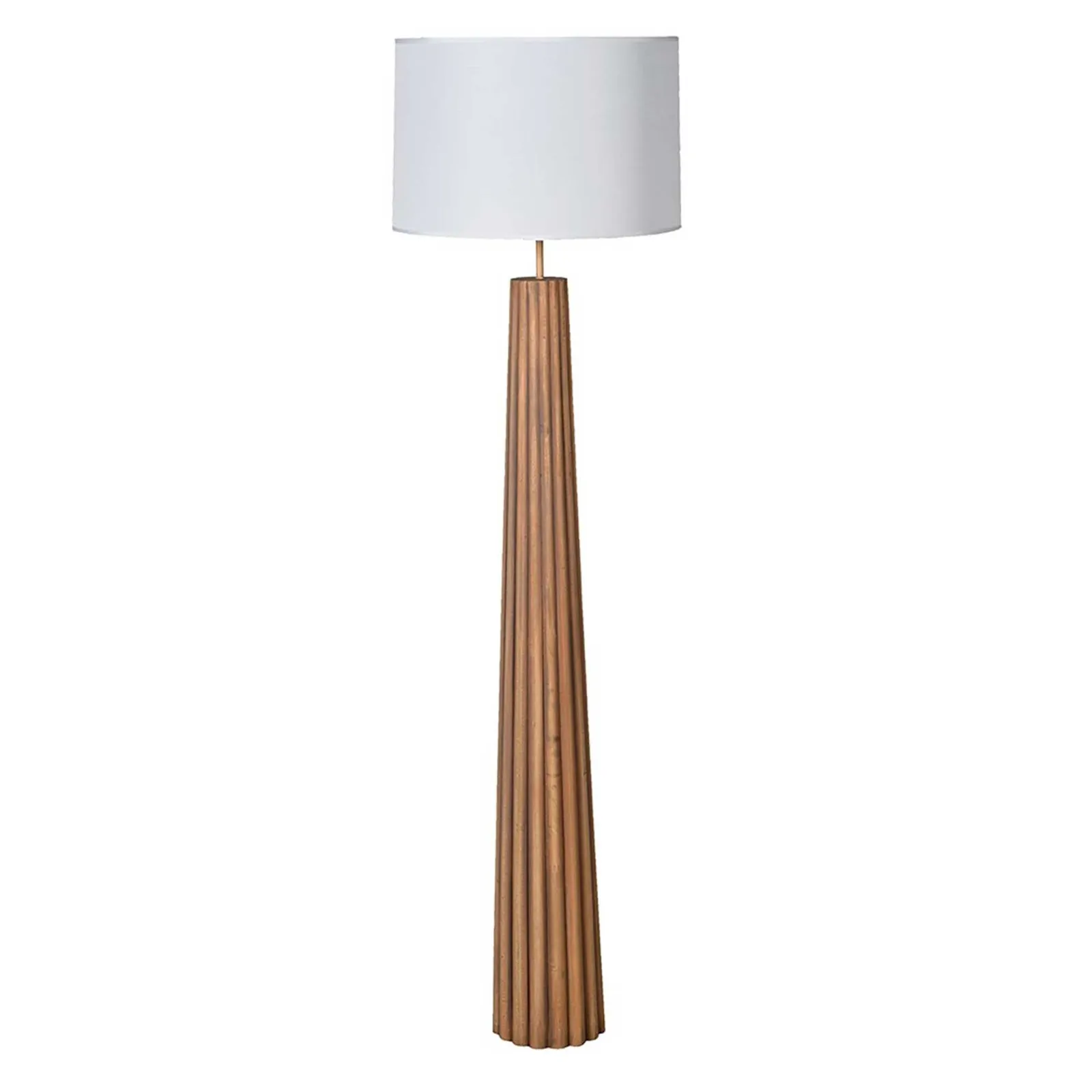 Fluted Wood Floor Lamp, Neutral | Barker & Stonehouse