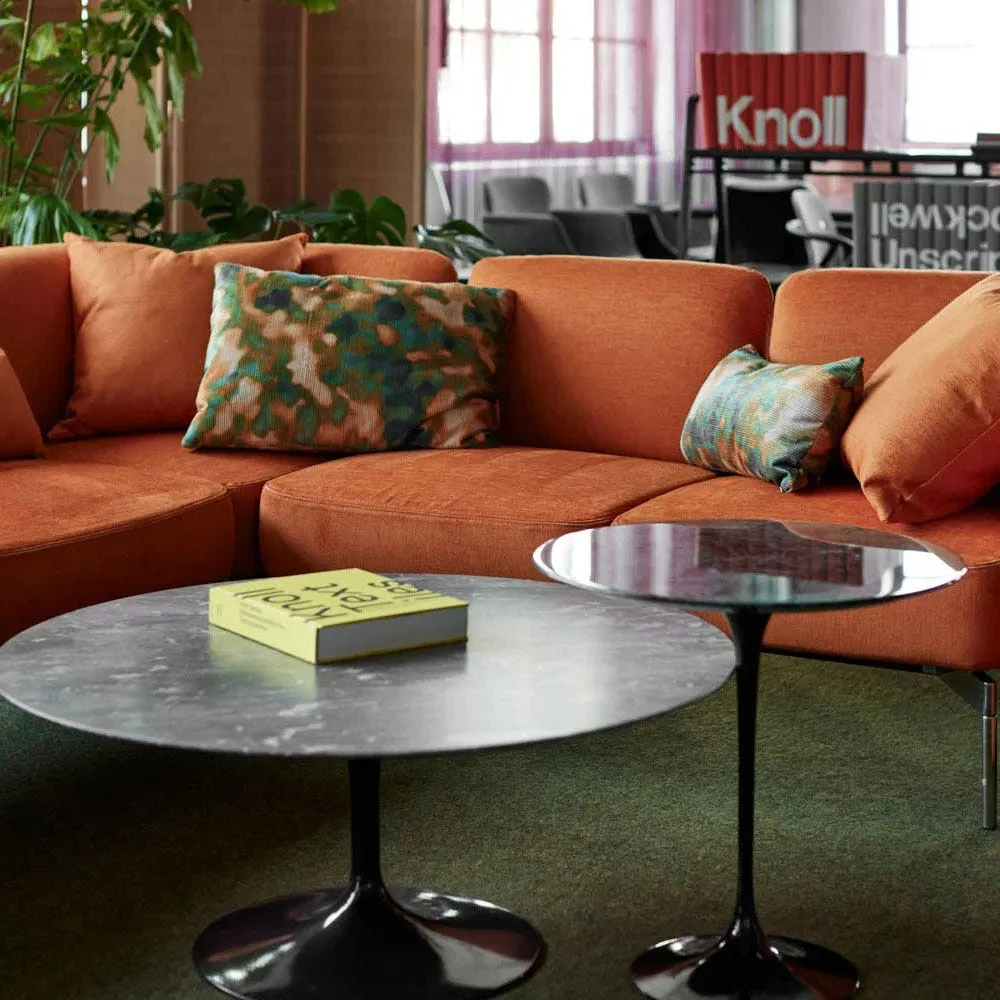 Knoll Saarinen Coffee Table with Black Base in Verdi Alpi 51cm 4