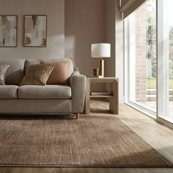 Aura Tweed Flecked Fringed Rug 1