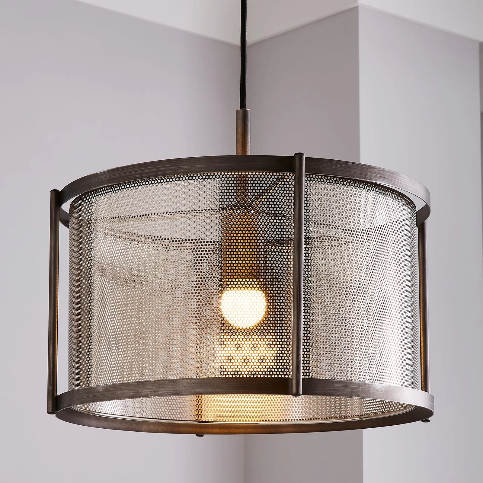 Stefan 1 Light Pendant Fitting Grey
