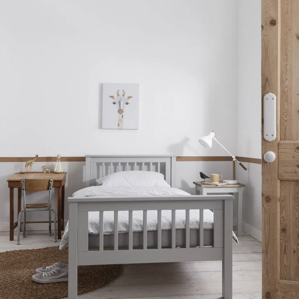 Nöa and Nani Hampshire Single Bed Frame with Spacesaver Pull-Out Trundle in Grey 4