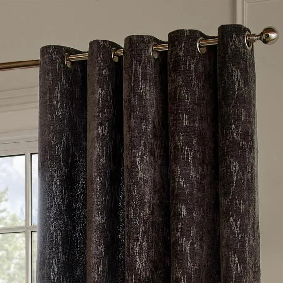 Paoletti Aurelio Chenille Eyelet Curtains