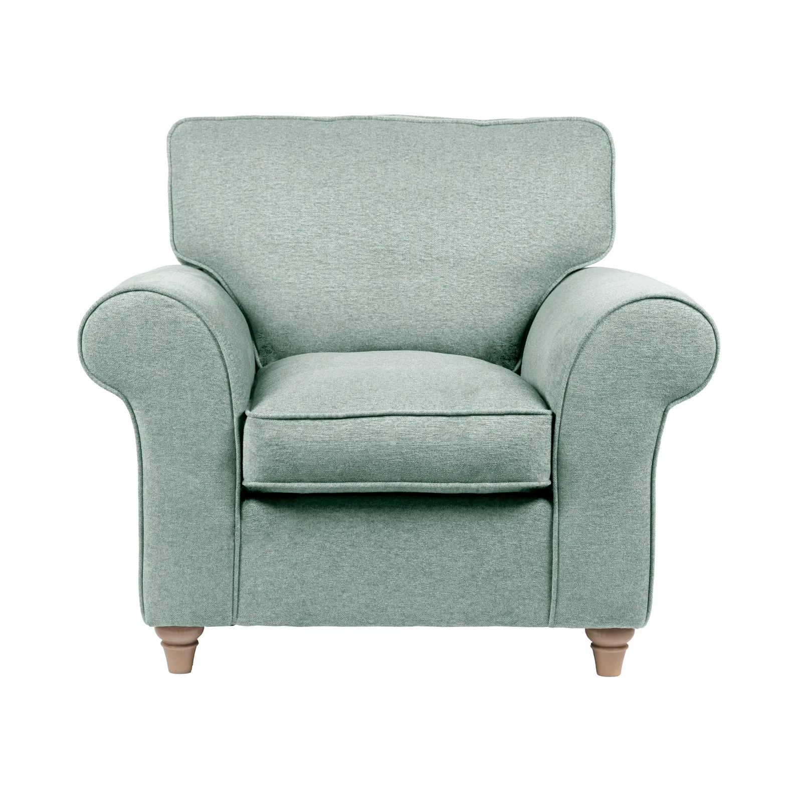 Rosa Fabric Armchair Light Green