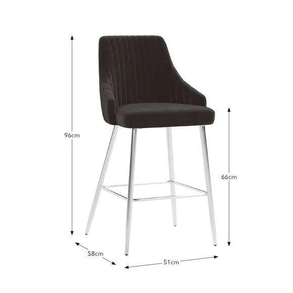 Shea Counter Height Barstool, Velvet 6