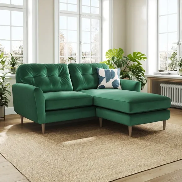 Sven Opulent Velvet Reversible Corner Chaise Sofa 1