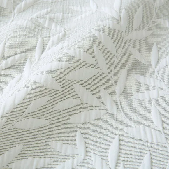 Ecton Leaf Jacquard Duvet Cover & Pillowcase Set 3