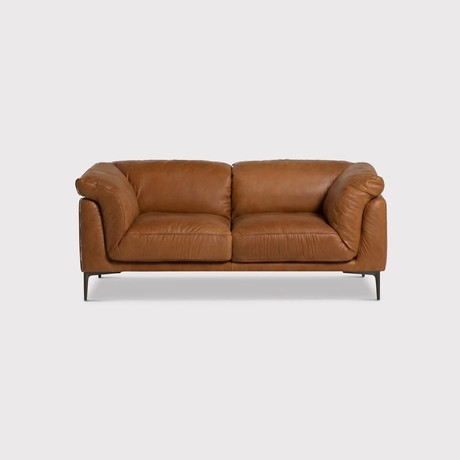 Epping 2 Seater Sofa 186x99x80cm, Brown Leather | Barker & Stonehouse