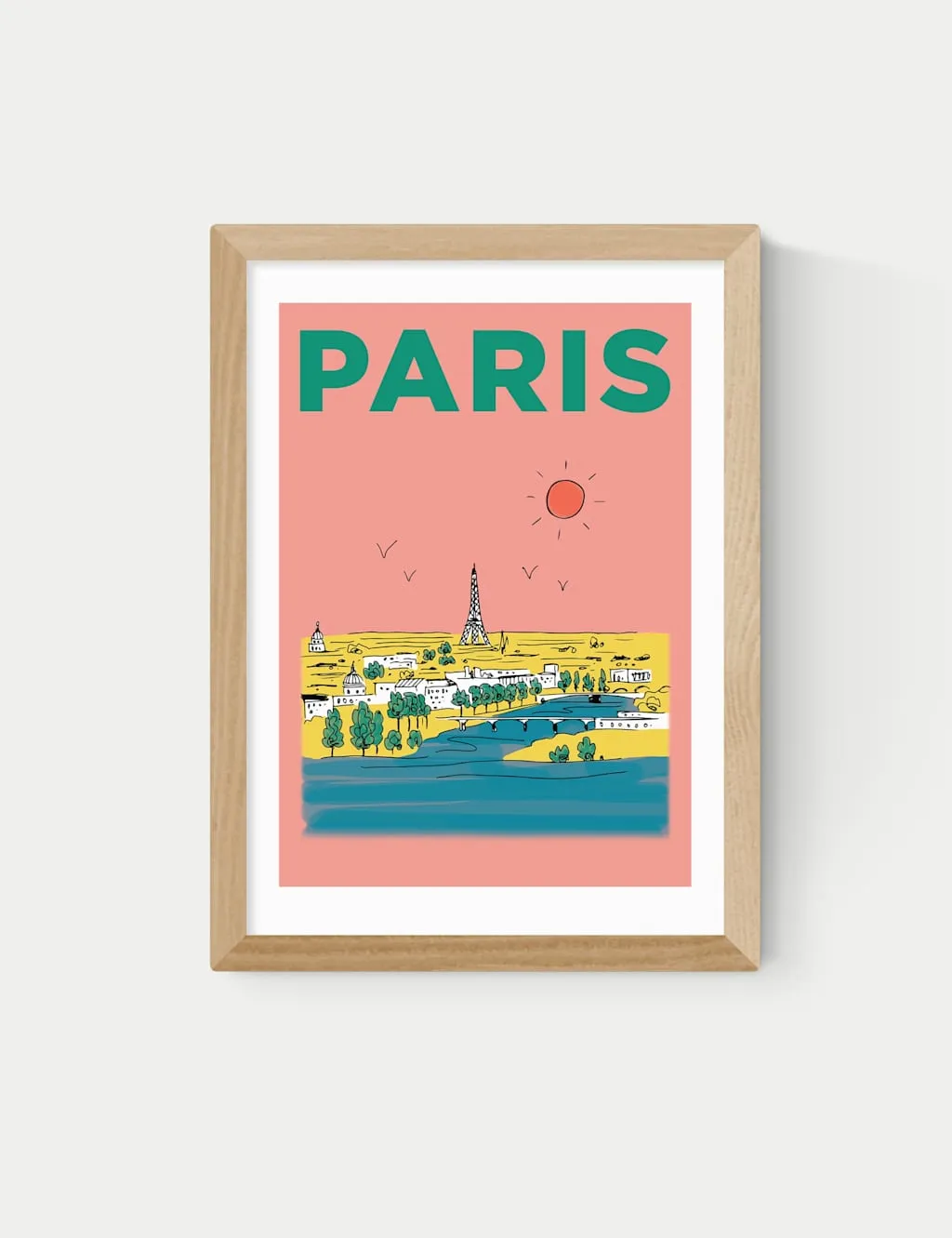 East End Prints Paris France Framed Art Natural