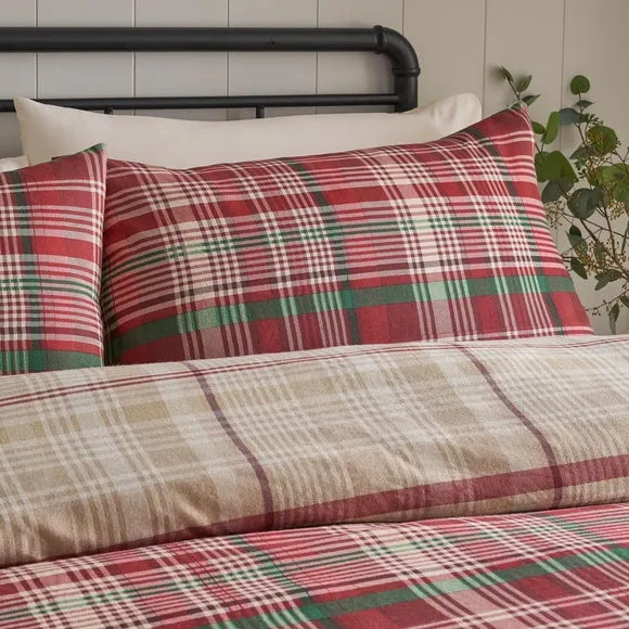 Dreams & Drapes Bennet Check 100% Cotton Duvet Cover & Pillowcase Set 4