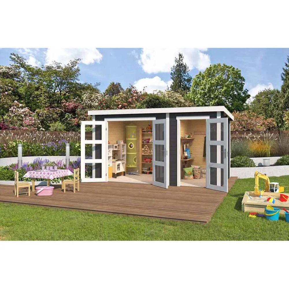 Lasita Maja Ltd Zambezi XL-Log Cabin, Garden Room, Home Office - L400xW259.7xH210.9 cm in Light Tan 4
