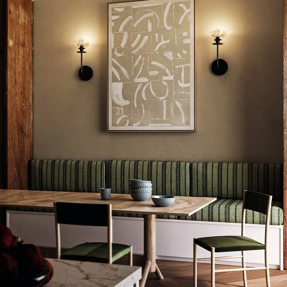 Netlighting Alora Mood Sylvia Wall Lamp Contemporary Matt Black 1x E14 2