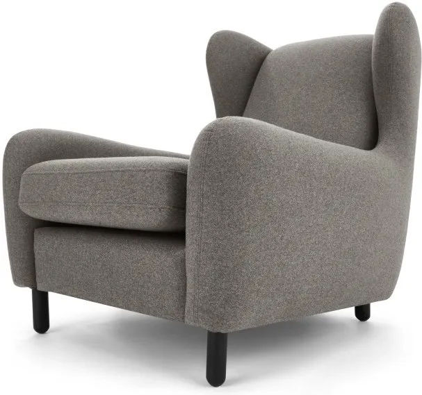 Rubens Wingback Armchair, Nickel Grey 