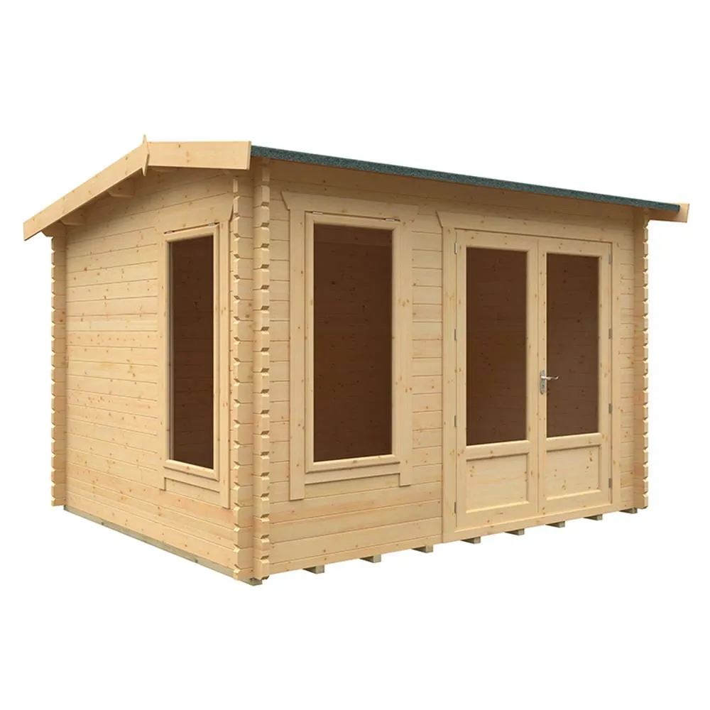 Buttercup Farm 12x10w The Longleat Plus 44mm Cabin - L355 x W295 x H247 cm in Natural 1