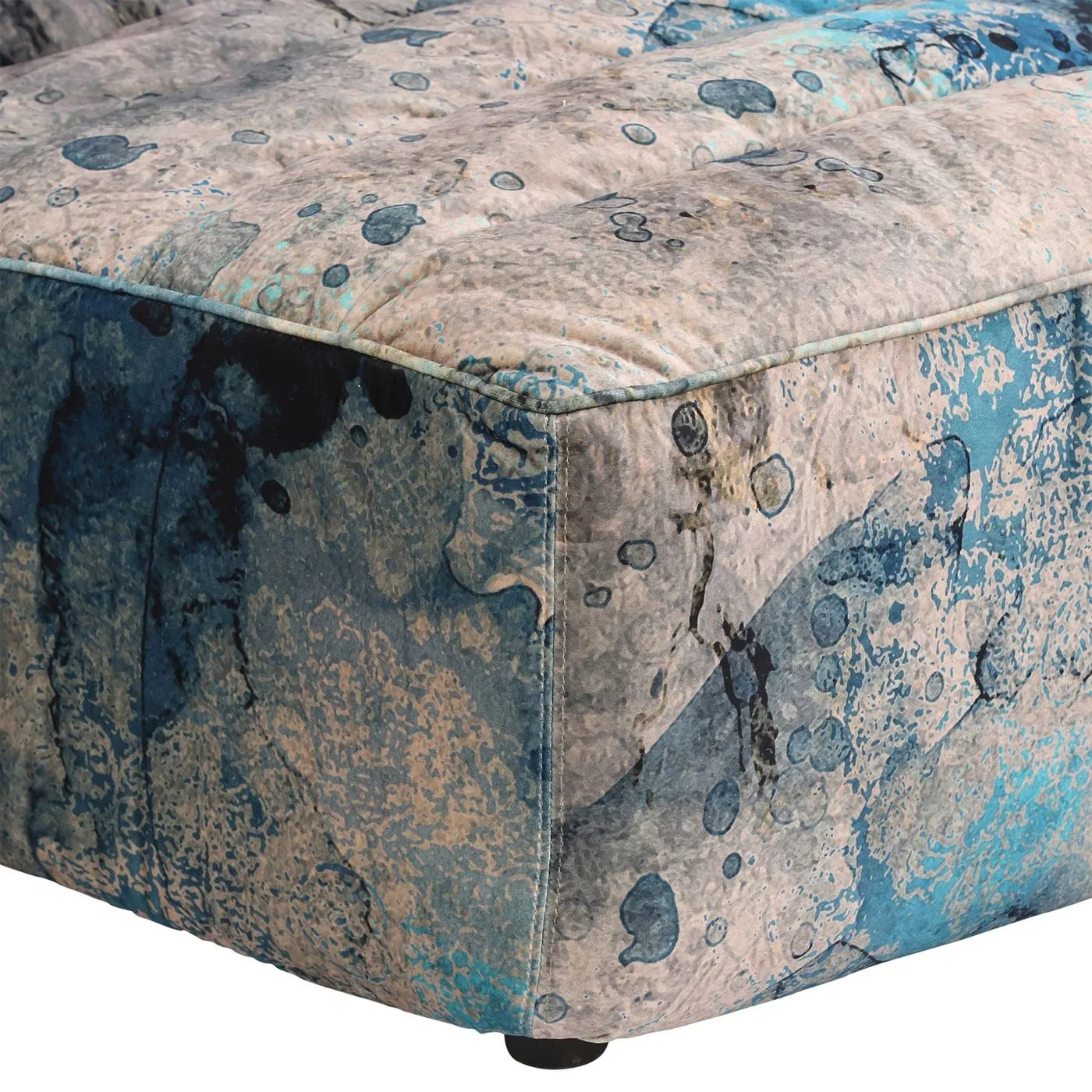 Timothy Oulton Shabby Sectional 3 Seater Modular Sofa, Blue Fabric | Barker & Stonehouse 5