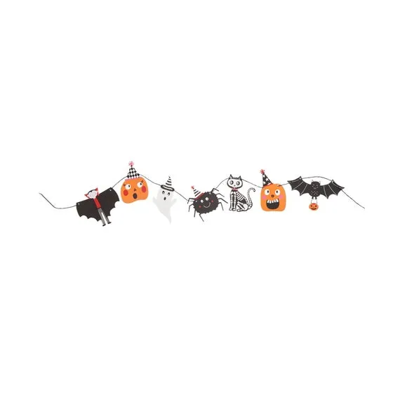 1.5m Paper Halloween Characters Bunting 3