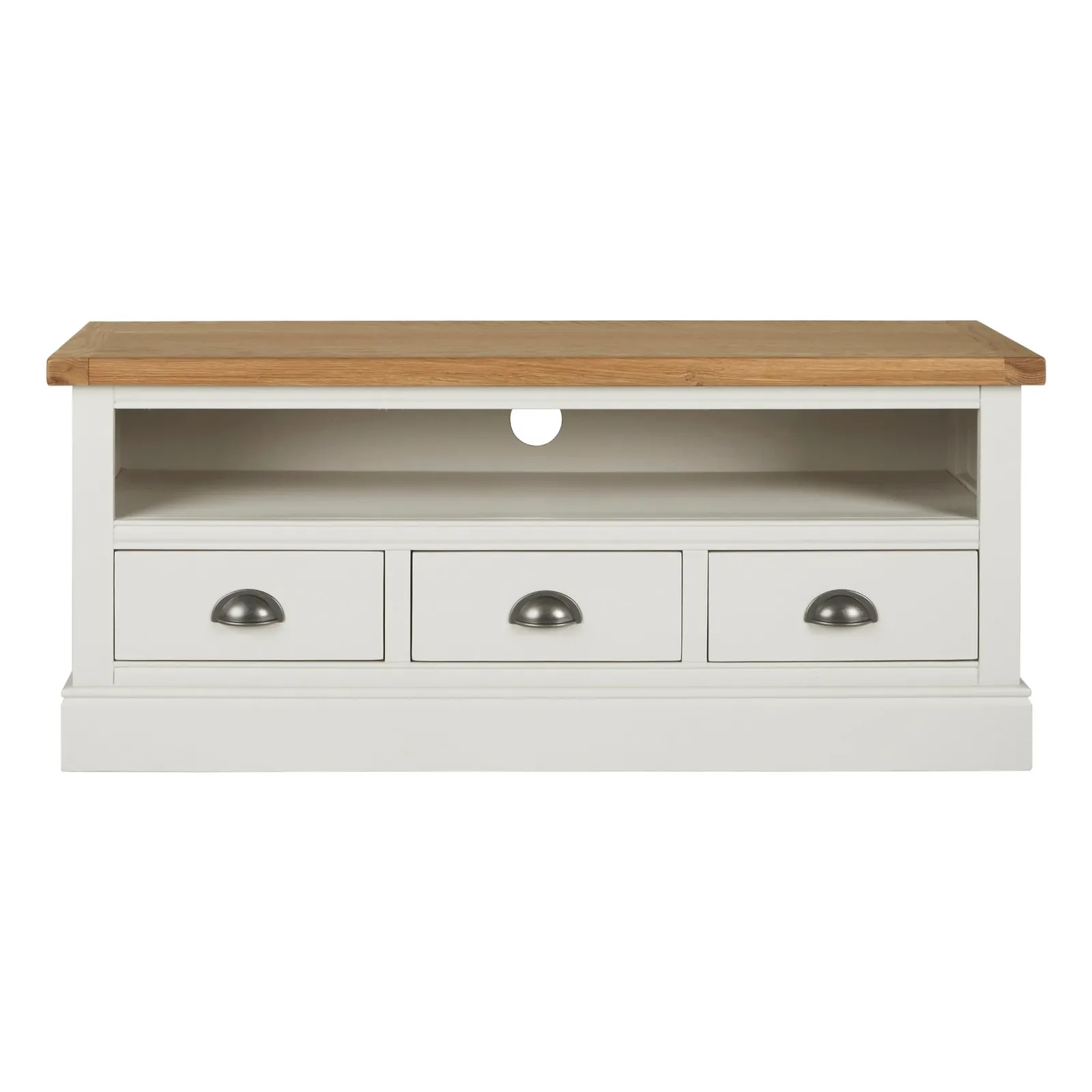 Compton Ivory Large TV Stand Cream and Brown