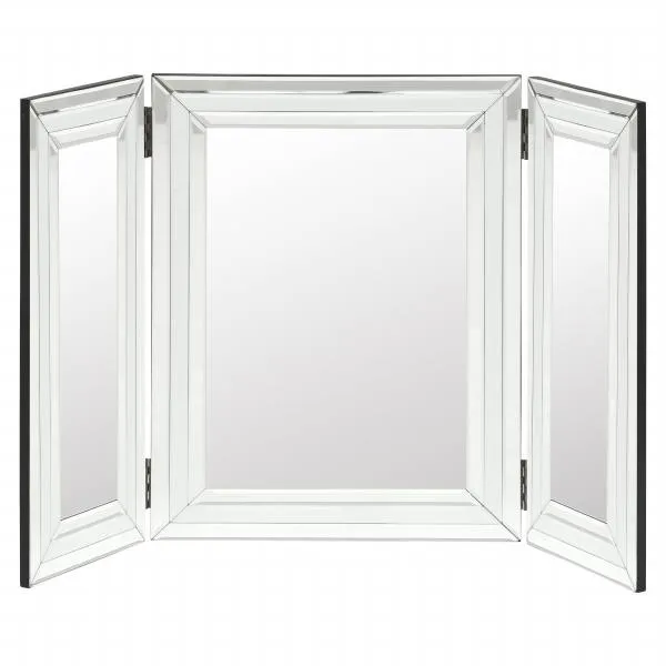 Krystal Vanity Mirror  White Glass and Mirror