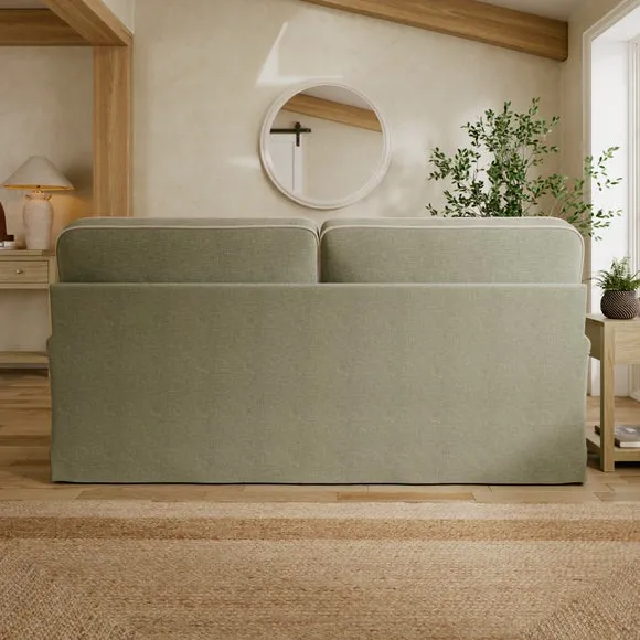 Beatrice II Faux Linen Fixed Loose Cover 3 Seater Sofa 2