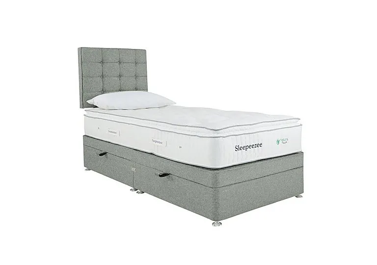 Natural Touch 2000 Pillowtop Side Ottoman Divan Set - Single - Tweed Mint