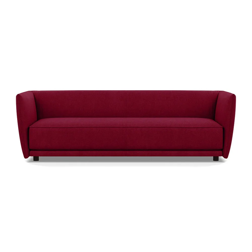 Heal's Valley 4 Seater Sofa St Moritz Red Walnut Stain Feet