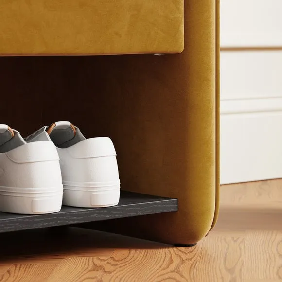 Estelle Velvet Hallway Storage Bench 5