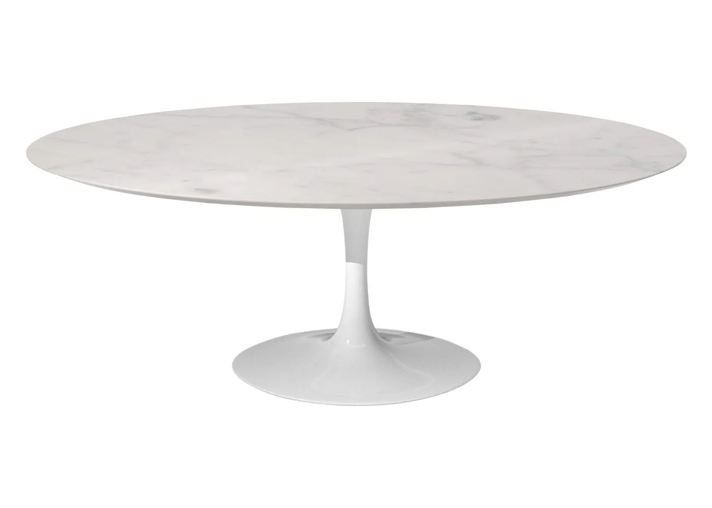 Knoll Saarinen Dining Table with White Base in Statuarietto 198cm 1