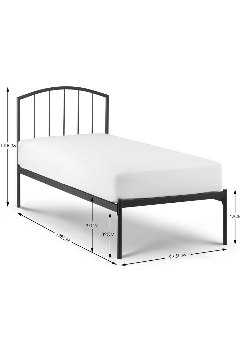 Julian Bowen Onyx Metal Bed in Black 4