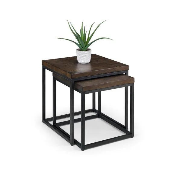 Brooklyn Nesting Side Tables, Dark Oak 2
