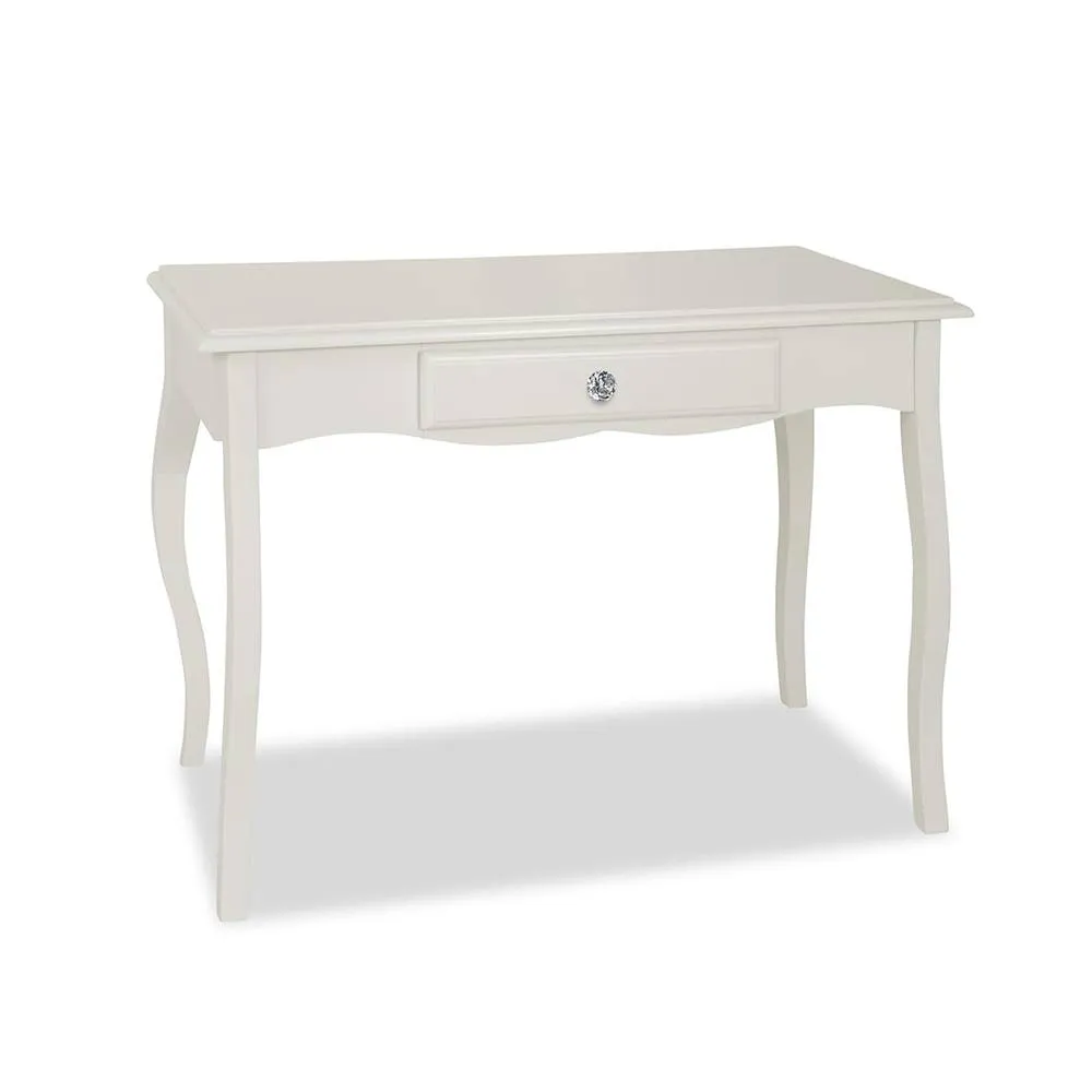 Statement Furniture Romance Dressing Table with Crystal Handles in Light Grey 2