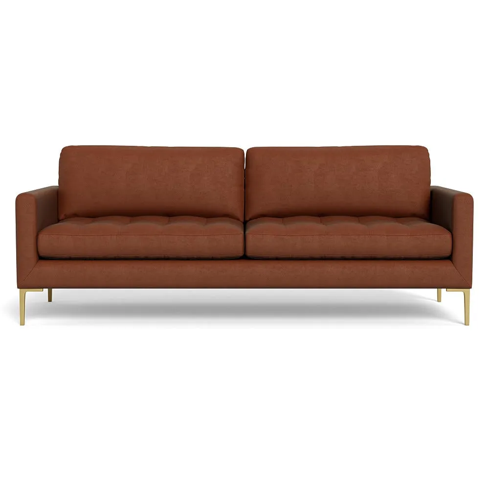 Heal's Eton 4 Seater Sofa Smart Luxe Velvet Tawny Brass Feet 1