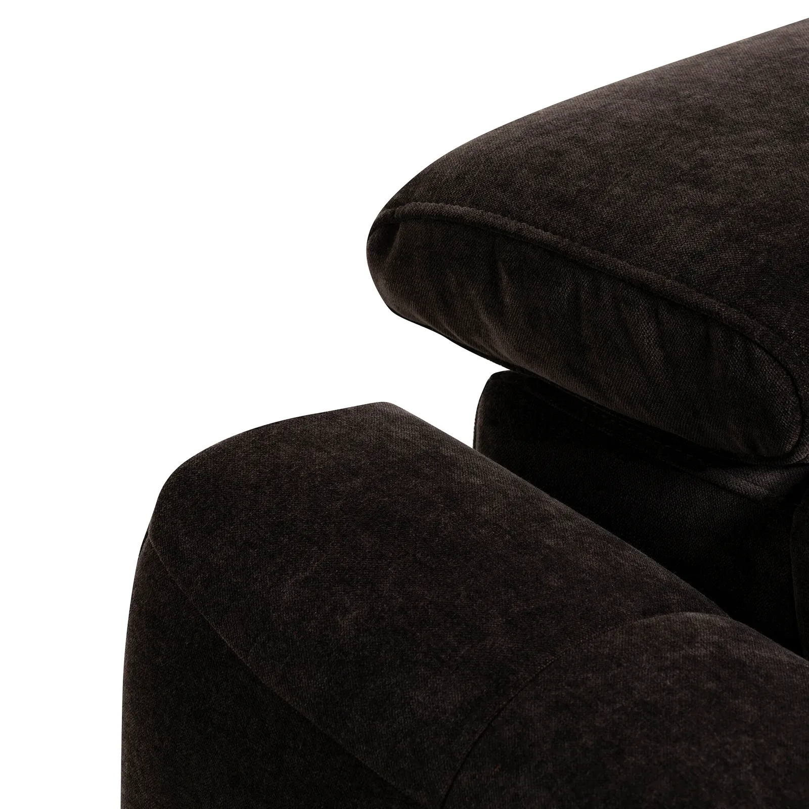 Montgomery Power Recliner Chair & Headrest, Brown Fabric | Barker & Stonehouse 5