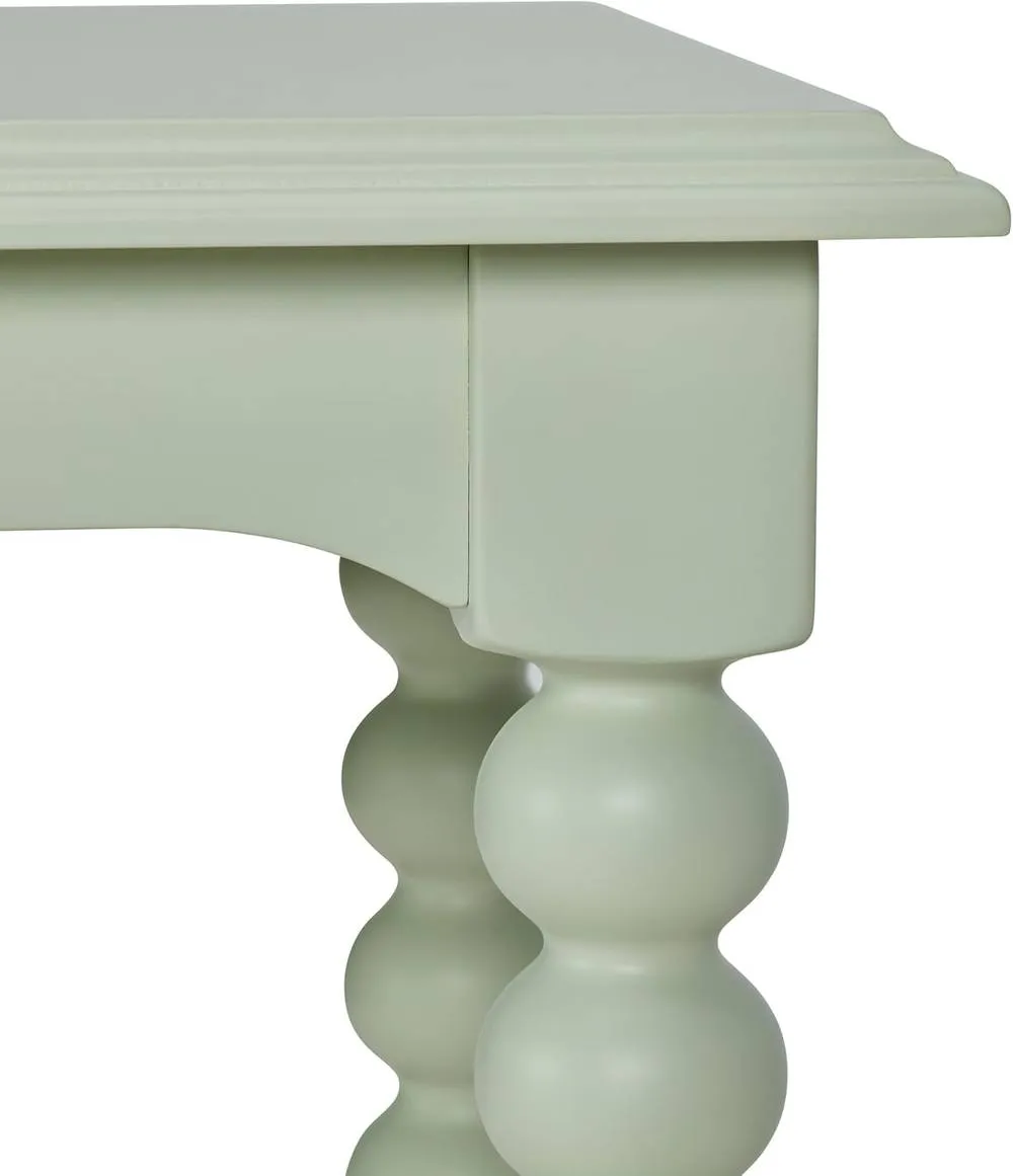 Statement Furniture Cromwell Large Console table with Bobbin Design in Light Green 3