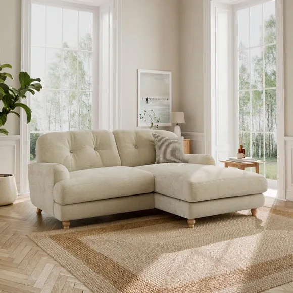 Martha Chunky Chenille Corner Chaise Sofa